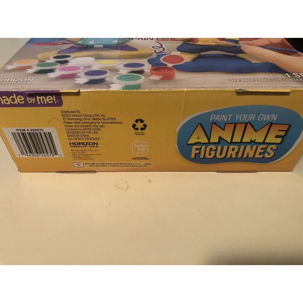 Made By Me Paint Your Own Anime Figurines 3D Ceramic Figures 10 Bright Paints 8+